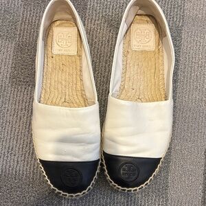 Tory Burch Black and White Espadrilles